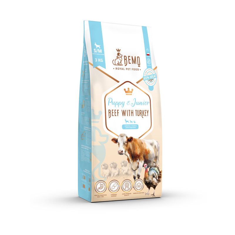 Bemo Junior - naturalna karma dla psów do 2 roku życia Bemo Junior - naturalna karma dla psów do 2 roku życia