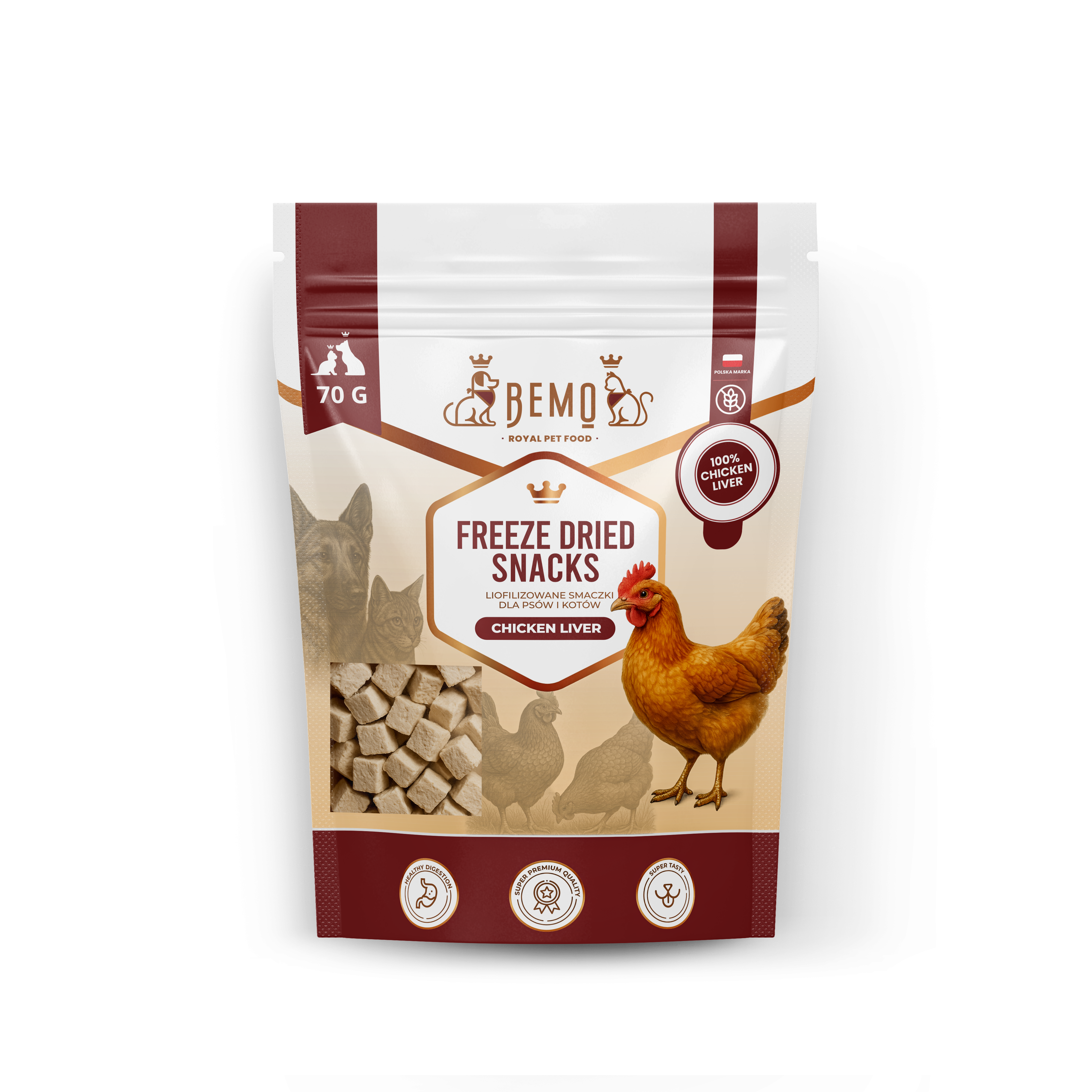 Freeze Dried Meat Snacks Chicken Liver - liofilizowane smaczki z wątróbki kurczaka