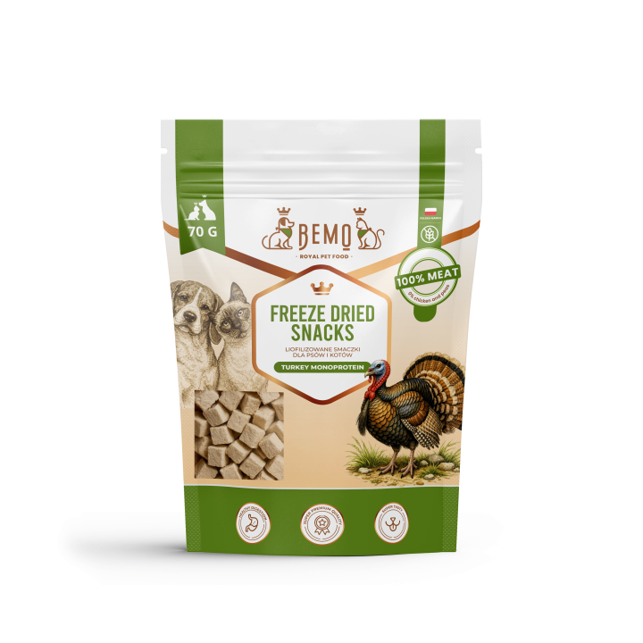 Freeze Dried Meat Snacks Turkey – liofilizowane smaczki z mięsa indyka