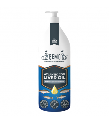 Atlantic Cod Liver Oil - tran z wątroby dorsza dla psa i kota