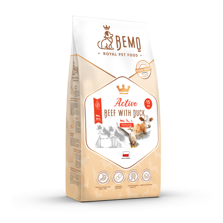 Bemo Active - karma sucha dla psów aktywnych z wołowiną i kaczką