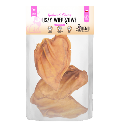 Bemo Pork Ears - suszone uszy wieprzowe - naturalny gryzak dla psa