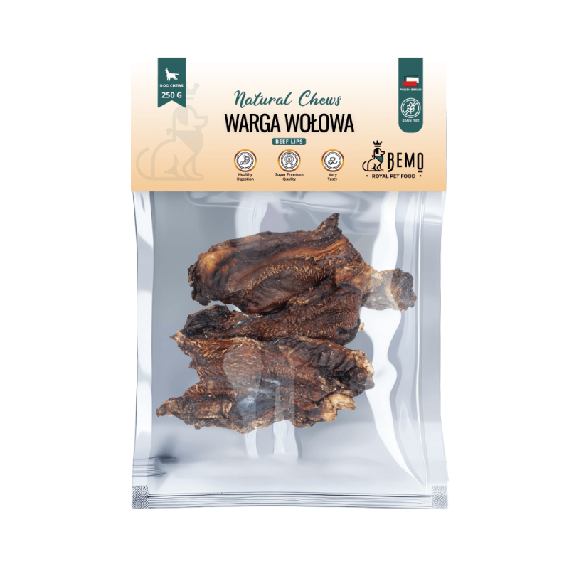 Bemo Beef Lips - warga wołowa - naturalny gryzak dla psa