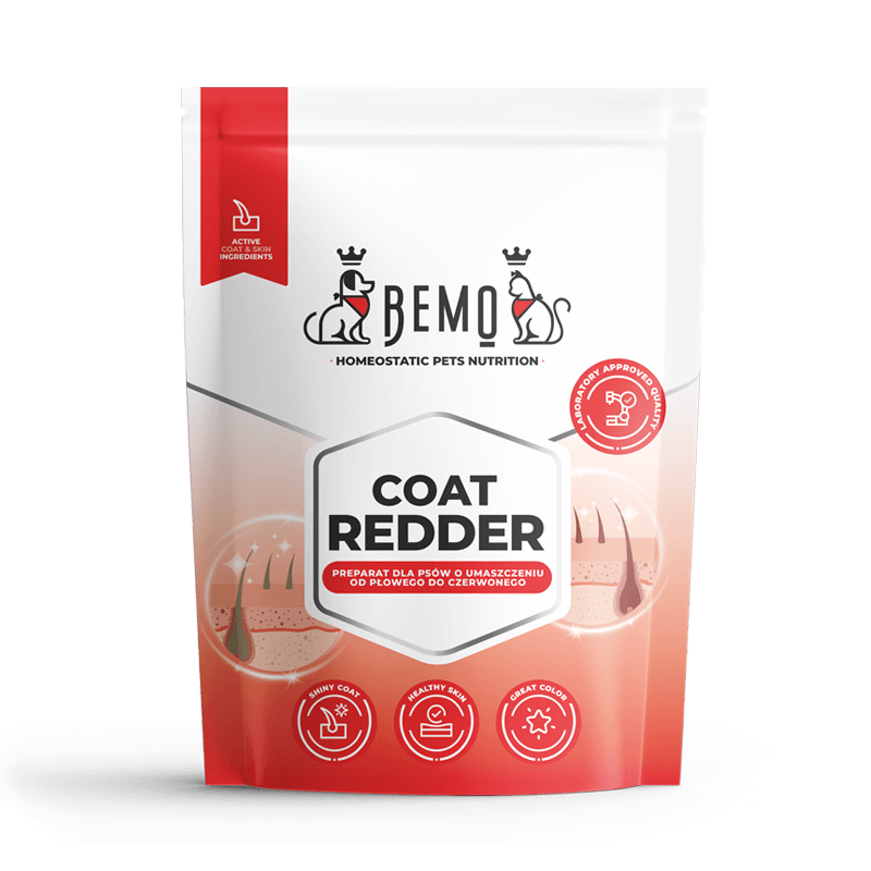 Bemo Coat Redder - suplement intensyfikujący czerwoną barwę sierści psów Bemo Coat Redder - suplement intensyfikujący czerwoną barwę sierści psów