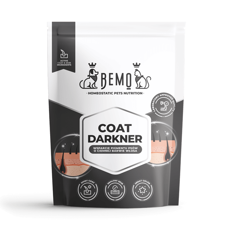 Bemo Coat Darkner - suplement intensyfikujący ciemną barwę sierści psów Bemo Coat Darkner - suplement intensyfikujący ciemną barwę sierści psów