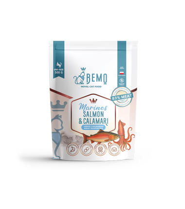 Bemo Cat Marines Salmon & Calamari –  karma sucha dla kota z łososiem i kalmarami